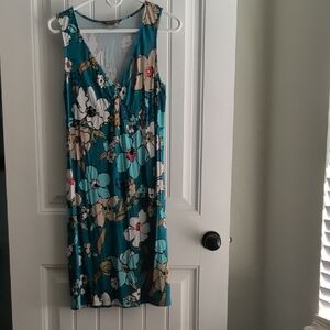 Tommy Bahama Blue and White Floral Midi Dress